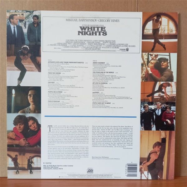 WHITE NIGHTS: ORIGINAL MOTION PICTURE SOUNDTRACK / ROBERT PLANT, DAVID PACK, CHAKA KHAN, LOU REED (1985) - LP 2.EL PLAK
