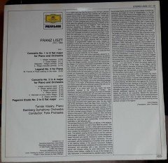 LISZT: PIANO CONCERTOS, PAGANINI ETUDE, TAMAS VASARY, BAMBERG SYMPHONY ORCHESTRA, FELIX PROHASKA - LP 2.EL