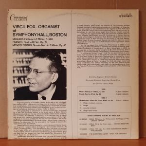 VIRGIL FOX - ORGANIST AT SYMPHONY HALL, BOSTON (1965) - LP 2.EL PLAK