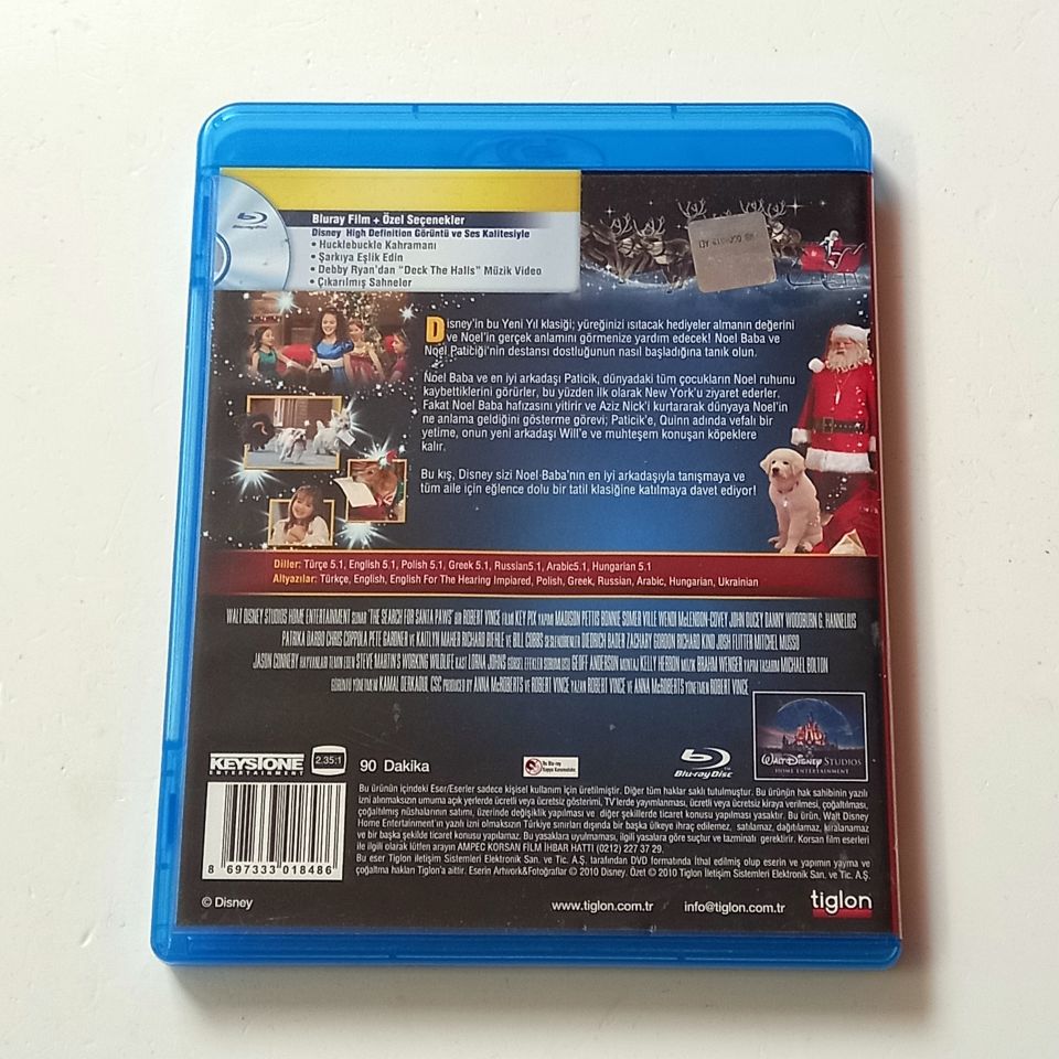 YENİ YIL KÖPEKLERİNİN PEŞİNDE - SANTA PAWS - MADISON PETTIS, BONNIE SOMER - BLU-RAY 2. EL