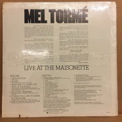 MEL TORME - LIVE AT THE MAISONETTE 1975 SIFIR PLAK