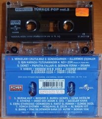 POWER TÜRK 99.7 / TÜRKÇE POP VOLUME 2 / MİRKELAM, IŞIN KARACA, BURAK KUT, BURCU GÜNEŞ, NEV, DEMET, ÇELİK (2002) - KASET 2.EL