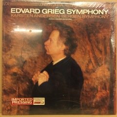 EDVARD GRIEG SYMPHONY KARSTEN ANDERSEN BERGEN SYMPHONY 1981 DÖNEM BASKISI SIFIR PLAK