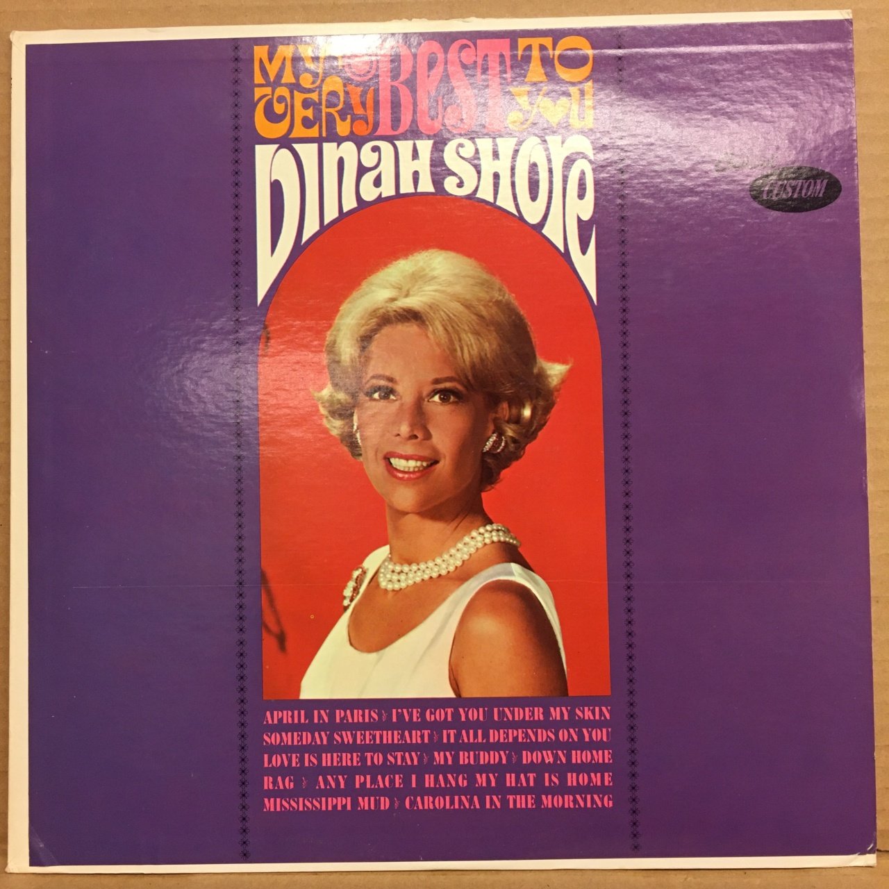 DINAH SHORE - MY VERY BEST TO YOU 1964 2.EL PLAK