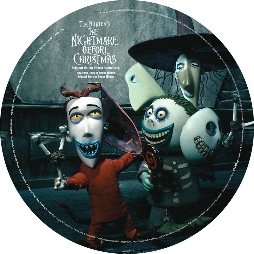 TIM BURTON'S NIGHTMARE BEFORE CHRISTMAS - SOUNDTRACK (1993) / MUSIC BY DANNY ELFMAN - 2LP 2014 REISSUE PICTURE DISC SIFIR PLAK