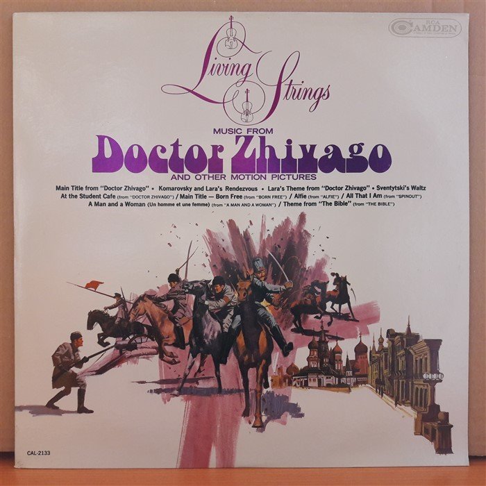 MUSIC FROM DOCTOR ZHIVAGO AND OTHER MOTION PICTURES - LIVING STRINGS (1967) - LP 2.EL PLAK