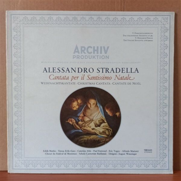 ALESSANDRO STRADELLA – ''CANTATA PER IL SANTISSIMO NATALE'' [WEIHNACHTSKANATE] (1969) - LP 2.EL PLAK