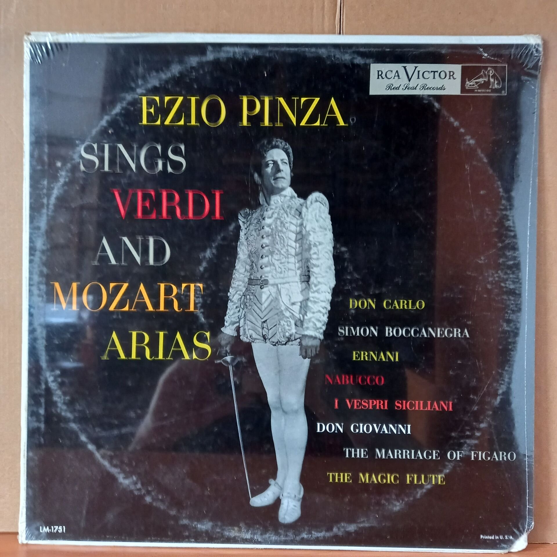 EZIO PINZA – EZIO PINZA SINGS VERDI AND MOZART ARIAS - LP DÖNEM BASKISI SIFIR PLAK