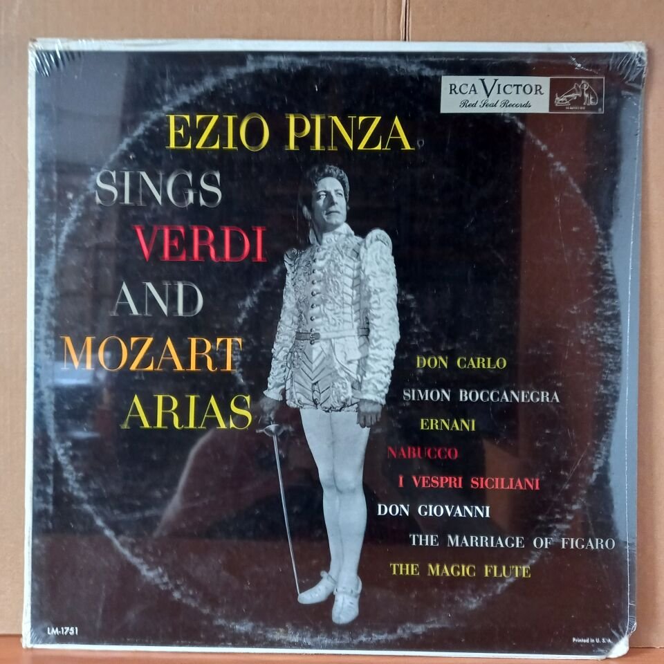 EZIO PINZA – EZIO PINZA SINGS VERDI AND MOZART ARIAS - LP DÖNEM BASKISI SIFIR PLAK