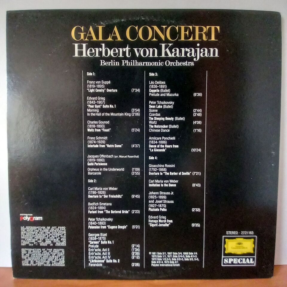 GALA CONCERT / BERLINER PHILHARMONIKER / HERBERT VON KARAJAN (1977) - 2LP 2.EL PLAK