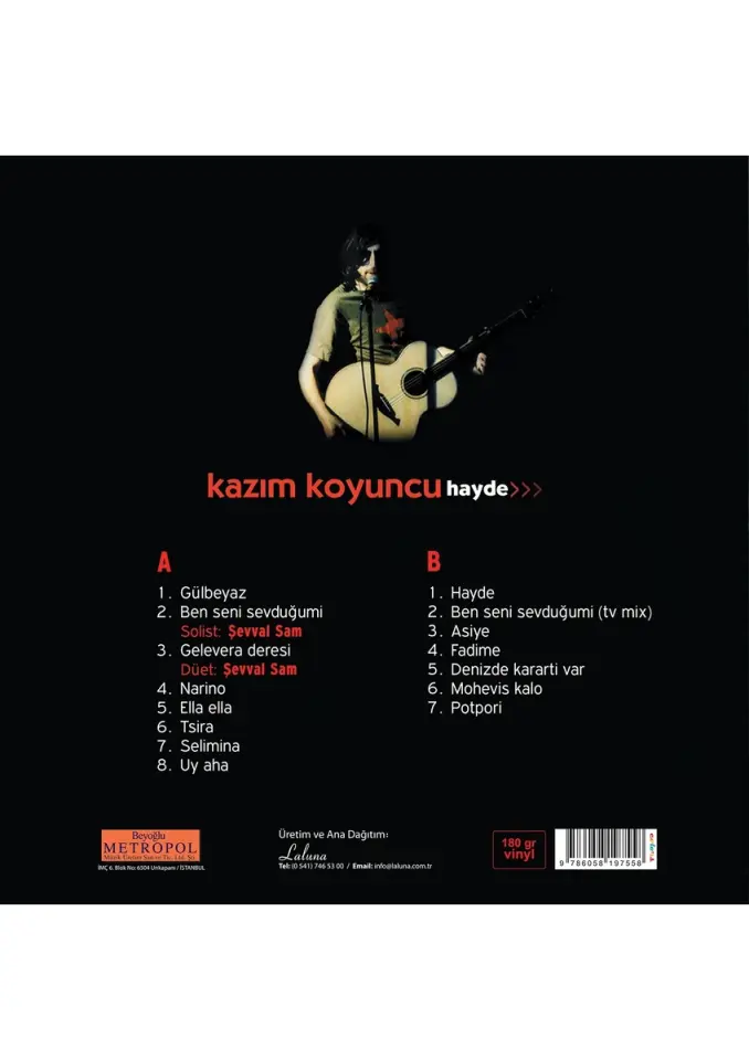 KAZIM KOYUNCU - HAYDE (BORDA MAVİ RENKLİ) 2004  - LP 2026 BASKI SIFIR PLAK