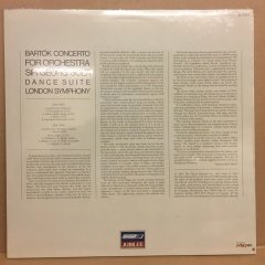 BARTOK CONCERTO FOR ORCHESTRA GEORG SOLTI 1982 DÖNEM BASKISI SIFIR PLAK