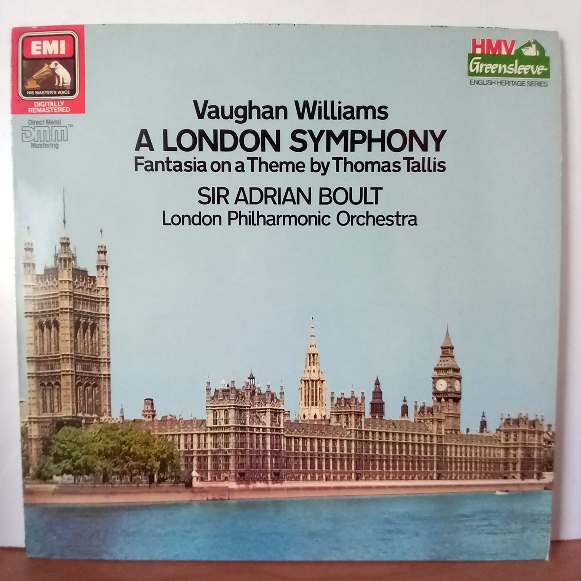 VAUGHAN WILLIAMS: A LONDON SYMPHONY / FANTASIA ON A THEME BY THOMAS TALLIS / SIR ADRIAN BOULT, LONDON PHILHARMONIC ORCHESTRA (1985) - LP 2.EL PLAK