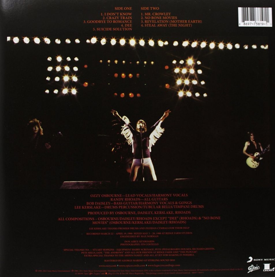 OZZY OSBOURNE - BLIZZARD OF OZZ (1981) - LP 2021 SILVER & RED SWIRLS COLOURED EDITION SIFIR PLAK