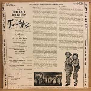 TWO ON THE AISLE (MUSICAL) - BERT LAHR DOLORES GRAY MUSIC BY JULE STYNE (1951) - LP CUT OUT 2.EL