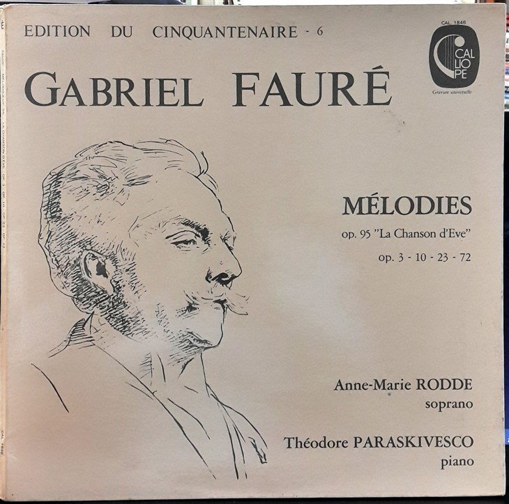 FAURÉ: MÉLODIES op. 95 LA CHANSON D'EVE, ANNE-MARIE RODDE - PLAK 2.EL
