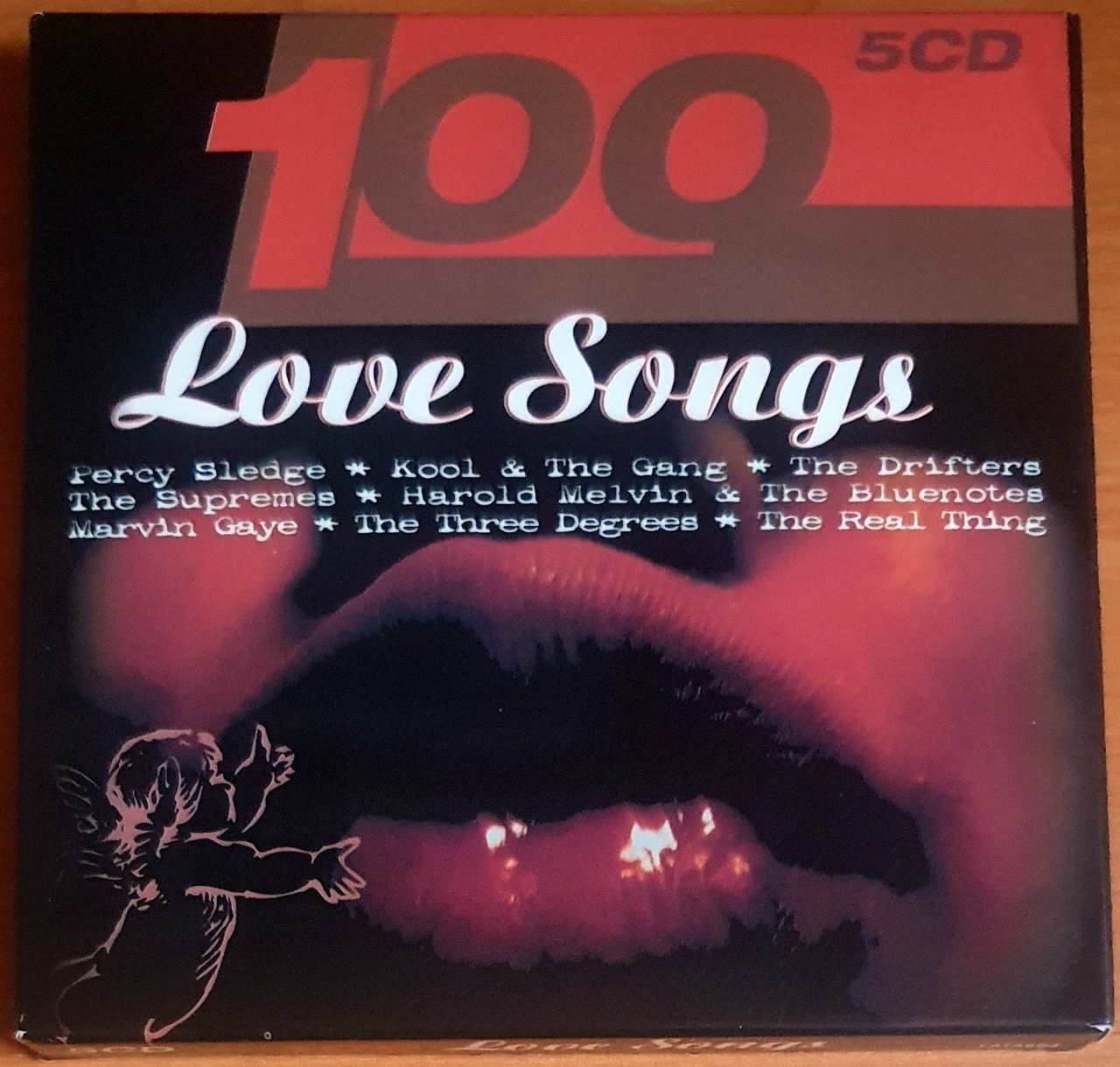 100 LOVE SONGS / PERCY SLEDGE, KOOL & THE GANG, THE DRIFTERS, THE SUPREMES, HAROLD MELVIN & THE BLUENOTES, MARVIN GAYE (2006) - 5CD 2.EL
