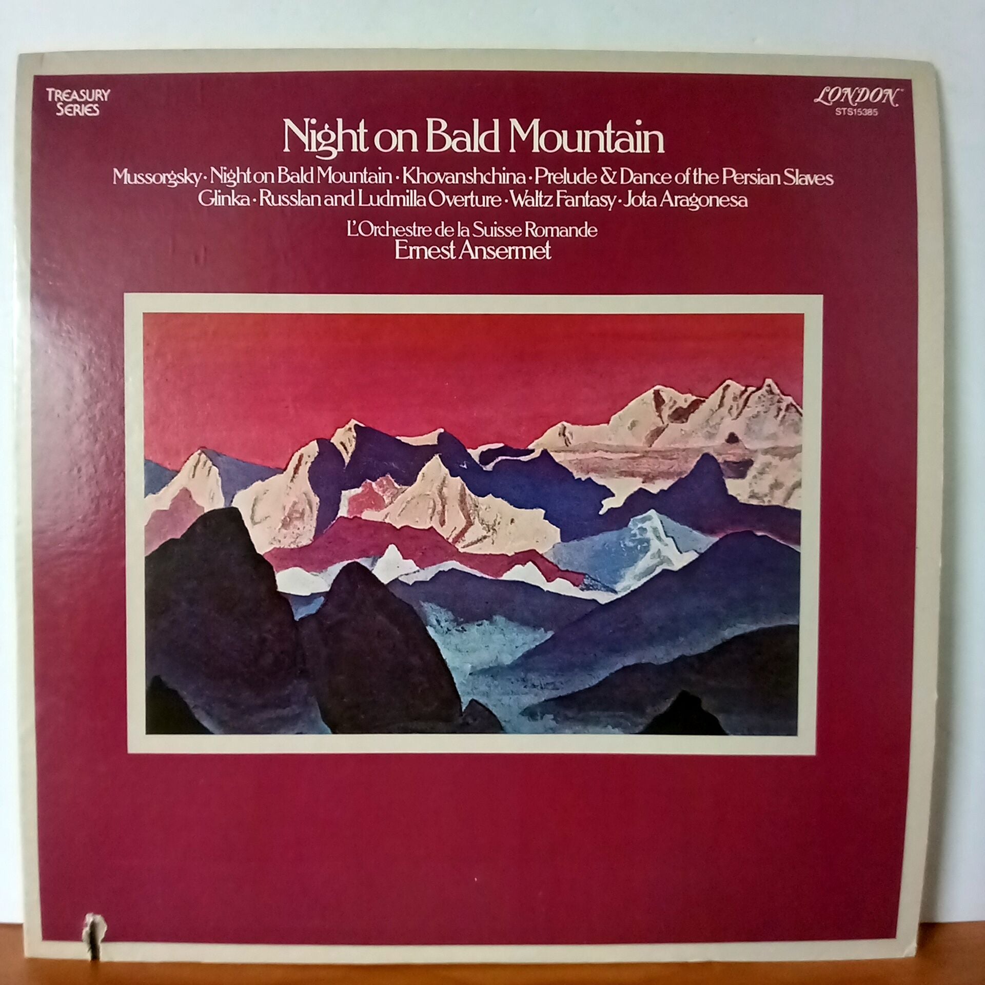 NIGHT ON BALD MOUNTAIN - MUSIC OF MUSSORGSKY AND GLINKA, MUSSORGSKY, GLINKA, L'ORCHESTRE DE LA SUISSE ROMANDE, ERNEST ANSERMET (1979) - LP 2.EL PLAK