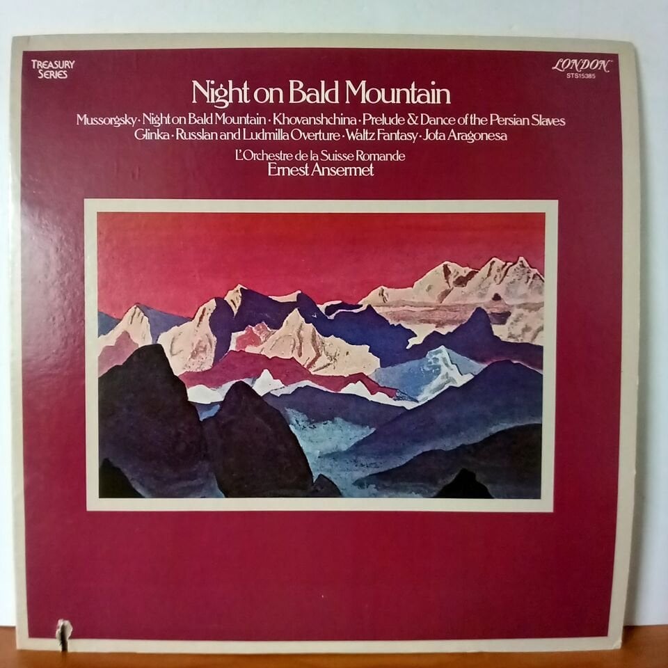 NIGHT ON BALD MOUNTAIN - MUSIC OF MUSSORGSKY AND GLINKA, MUSSORGSKY, GLINKA, L'ORCHESTRE DE LA SUISSE ROMANDE, ERNEST ANSERMET (1979) - LP 2.EL PLAK