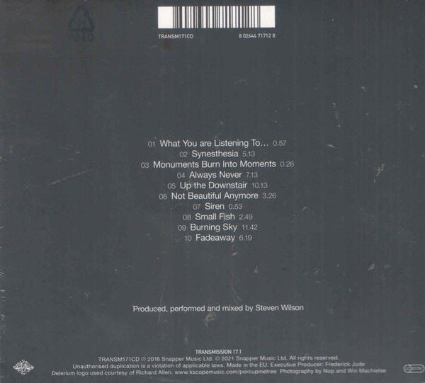 PORCUPINE TREE – UP THE DOWNSTAIR (2016) - CD REMASTERED 2021 REISSUE DIGIPAK AMBALAJINDA SIFIR