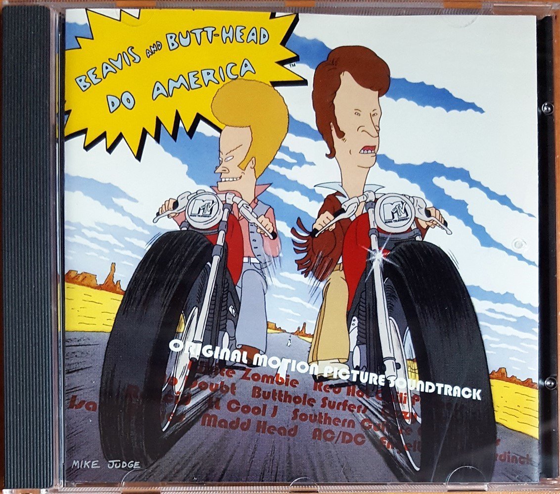 BEAVIS AND BUTT-HEAD DO AMERICA SOUNDTRACK / WHITE ZOMBIE, RED HOT CHILI PEPPERS, NO DOUBT, BUTTHOLE SURFERS, LL COOL J, AC/DC, OZZY OSBOURNE (1996) GEFFEN CD 2.EL