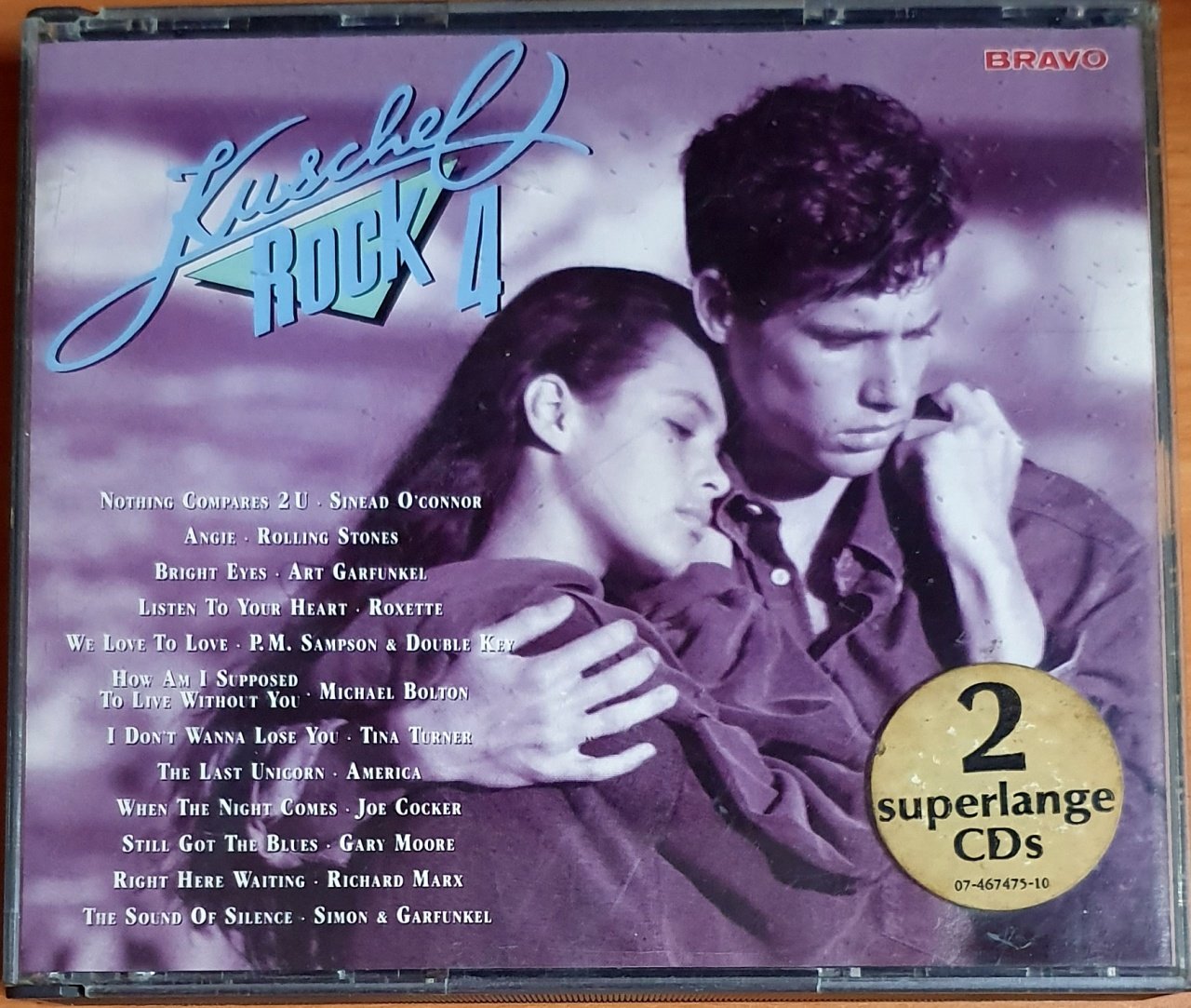 KUSCHELROCK 4 / 35 SUPER LOVE SONGS / ROXETTE, ROLLING STONES, AMERICA, GARY MOORE, ART GARFUNKEL (1990) - 2CD CBS 2.EL