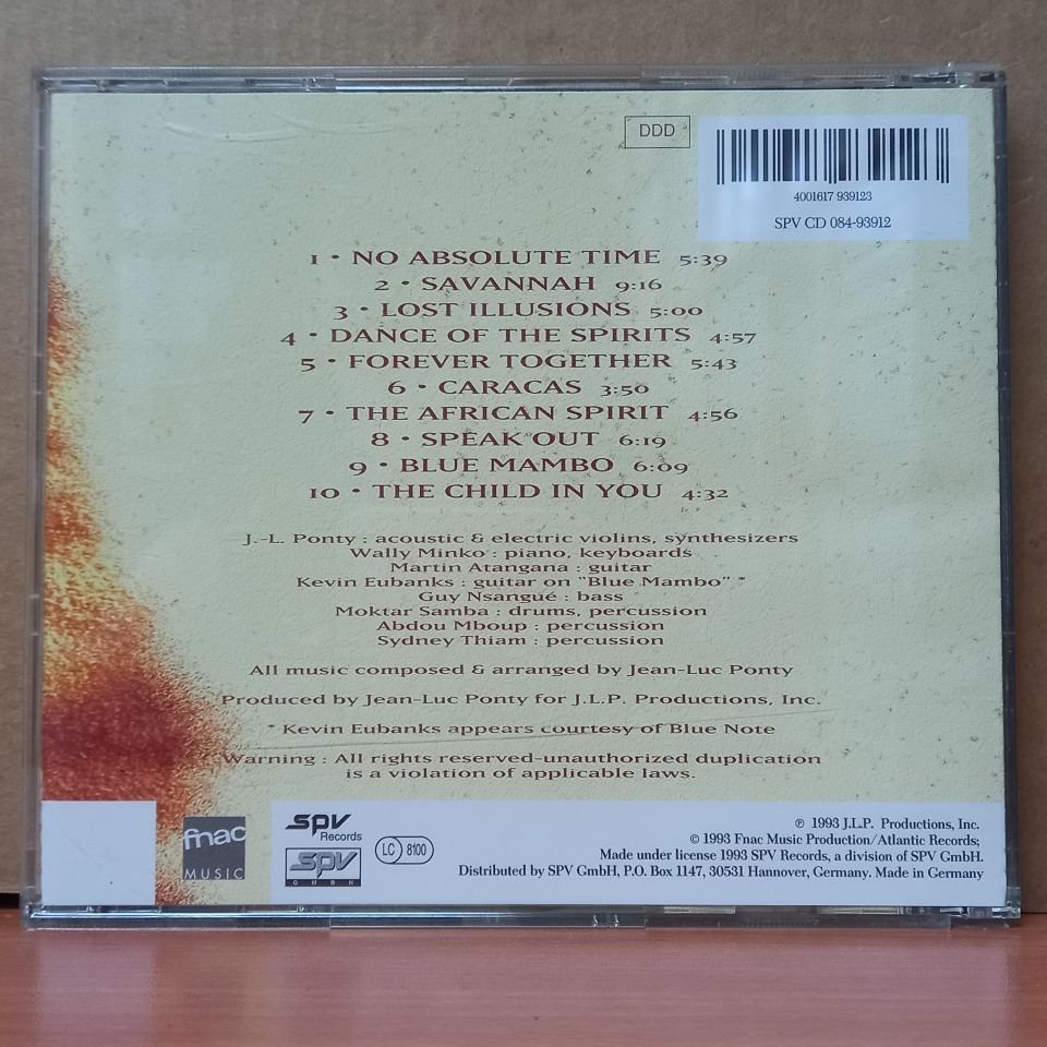 JEAN-LUC PONTY - NO ABSOLUTE TIME (1993) - CD 2.EL