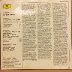 MOZART STRING QUARTETS MELOS QUARTETT STUTTGART DG 1977 2.EL PLAK