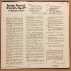 LUCIANO PAVAROTTI ''KING OF THE HIGH C'S'' 1973 2.EL PLAK İMZALI