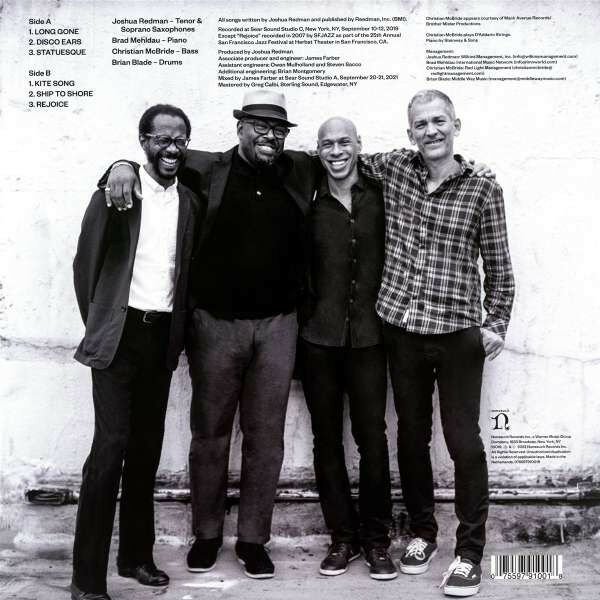 JOSHUA REDMAN BRAD MEHLDAU CHRISTIAN MCBRIDE BRIAN BLADE - LONGGONE (2022) - LP SIFIR PLAK