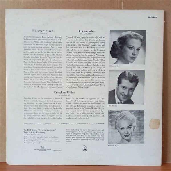 COLE PORTER – ''SILK STOCKINGS'' / AN ORIGINAL CAST RECORDING (1955) - LP 2.EL PLAK