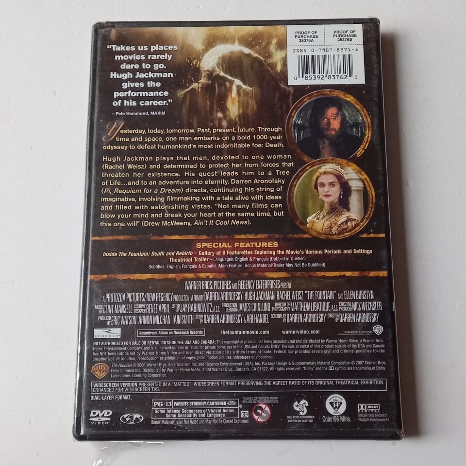 THE FOUNTAIN - HUGE JACKMAN, RACHEL WEISZ - DVD AMBALAJINDA SIFIR 1.BÖLGE