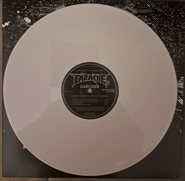 CARCASS - SYMPHONIES OF SICKNESS (1989) - LP 2025 WHITE COLOURED LIMITED EDITION SIFIR PLAK