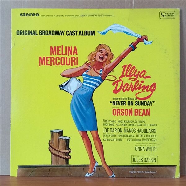 MANOS HADJIDAKIS, MELINA MERCOURI – ILLYA DARLING / ORIGINAL BROADWAY CAST ALBUM (1967) - LP 2.EL PLAK