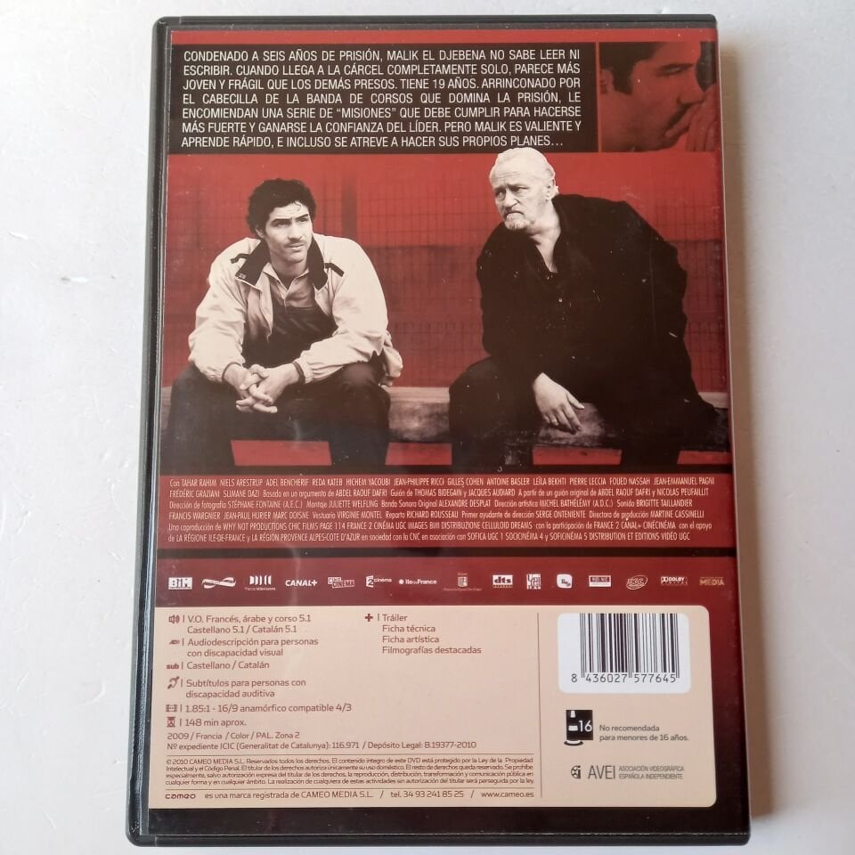 UN PROFETA - JACQUES AUDIARD, TAHAR RAHIM, NIELS ARESTRUP - DVD 2.EL