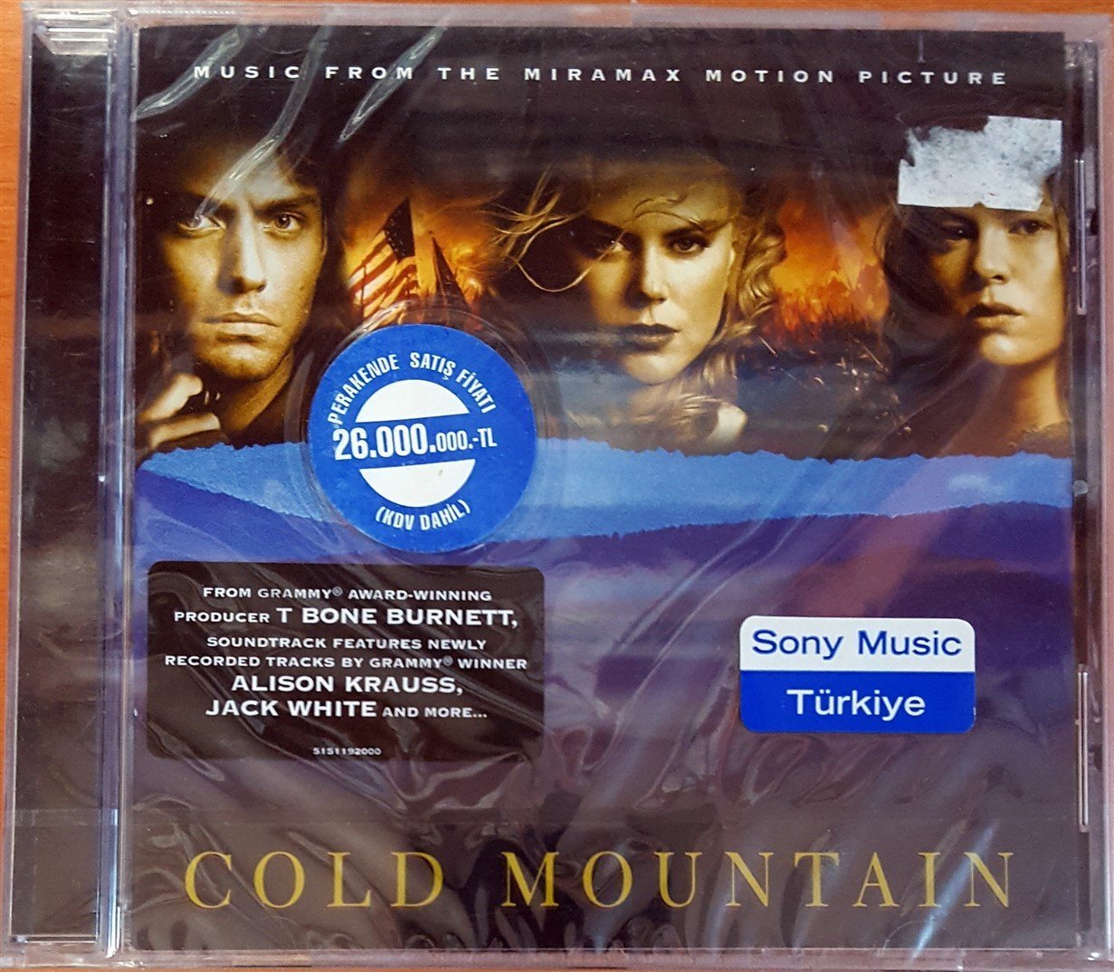 COLD MOUNTAIN SOUNDTRACK / T BONE BURNETT, ALISON KRAUSS, JACK WHITE (2003) CD SIFIR