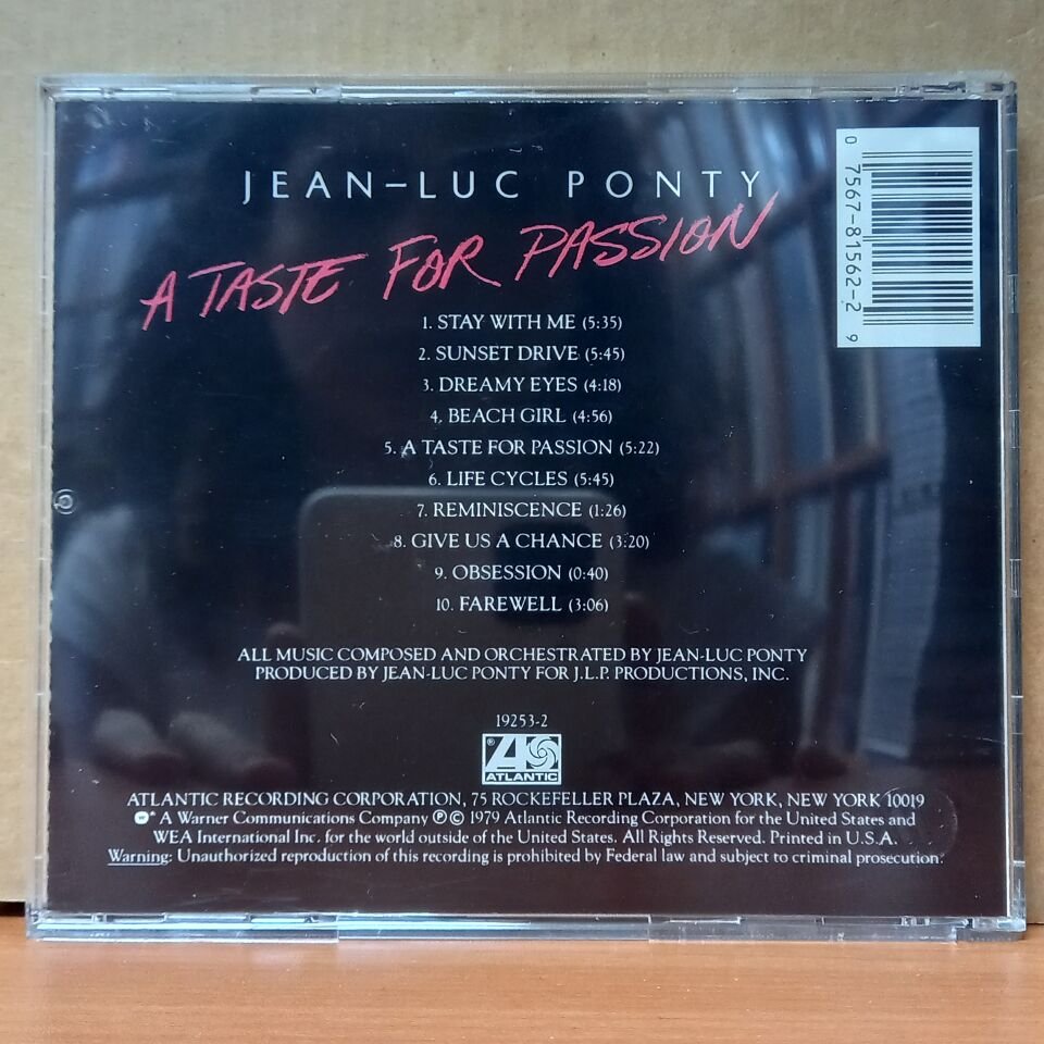 JEAN-LUC PONTY - A TASTE FOR PASSION - CD 2.EL