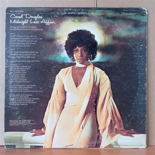 CAROL DOUGLAS – MIDNIGHT LOVE AFFAIR (1976) - LP 2. EL PLAK