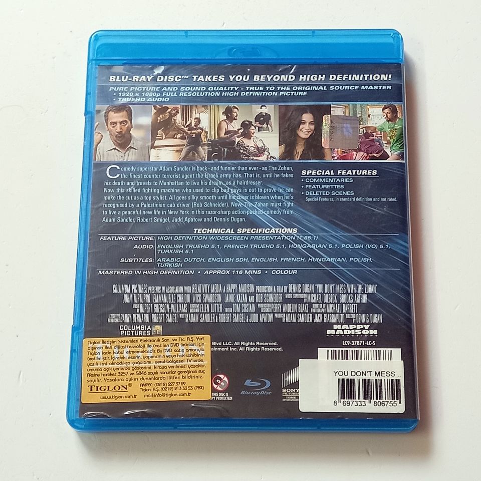 YOU DON\'T MESS WITH THE ZOHAN - UNRATED VERSION - ADAM SANDLER, JOHN TURTURRO, YÖN.: DENNIS DUGAN - BLU-RAY 2. EL
