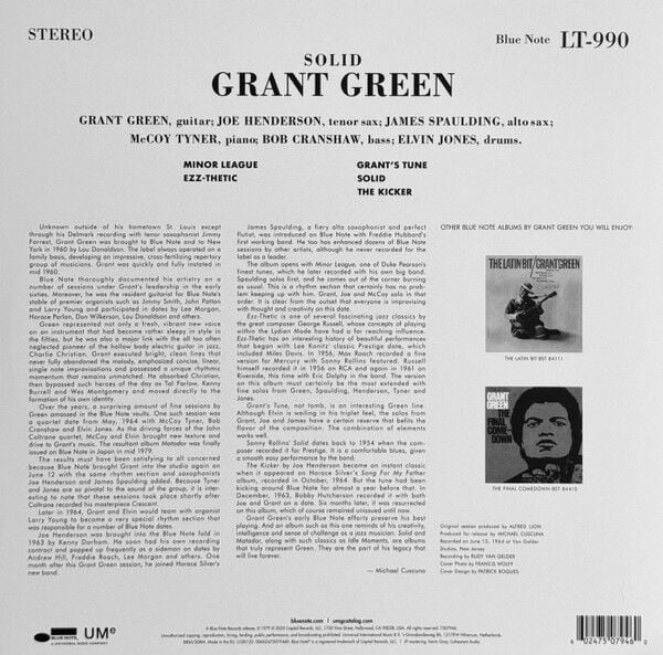 GRANT GREEN - SOLID (1979) - LP BLUE NOTE CLASSIC VINYL SERIES 180GR 2025 EDITION SIFIR PLAK