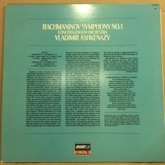 RACHMANINOV SYMPHONY NO.1, VLADIMIR ASHKENAZY (1983) 2.EL PLAK