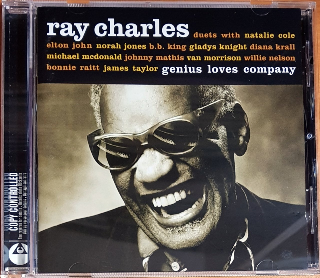 RAY CHARLES - GENIUS LOVES COMPANY / DUETS WITH NATALIE COLE, ELTON JOHN, NORAH JONES, DIANA KRALL (2004) EMI CD 2.EL