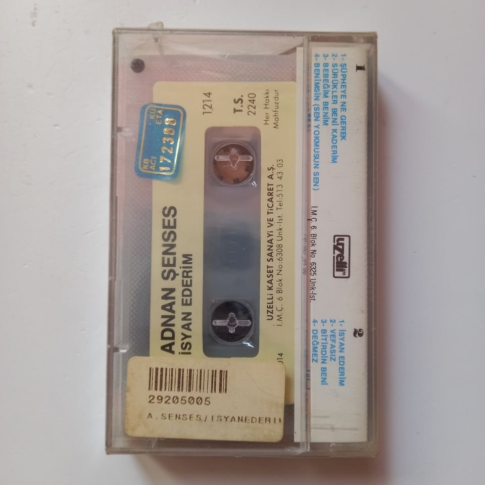 ADNAN ŞENSES - İSYAN EDERİM (1987) - KASET SIFIR
