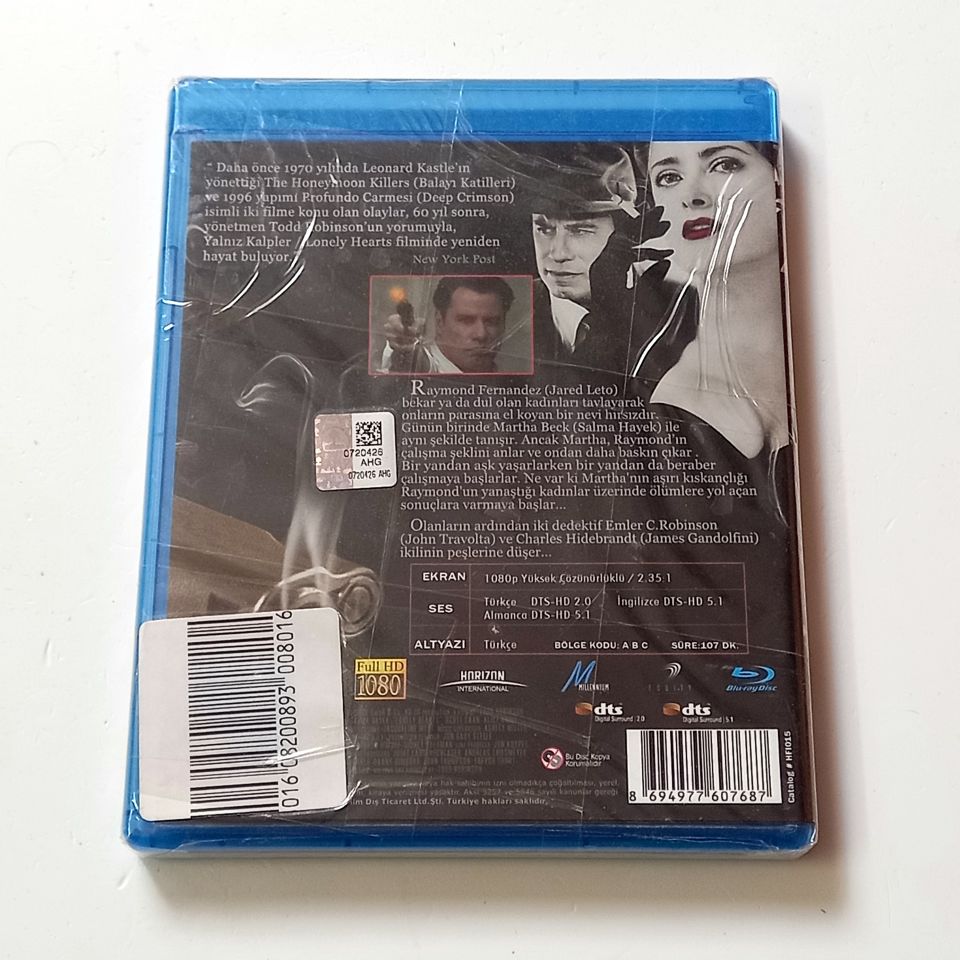LONELY HEARTS - YALNIZ KALPLER - JOHN TRAVOLTA, JAMES GANDOLFINI, YÖN.: TODD ROBINSON - BLU-RAY AMBALAJINDA SIFIR