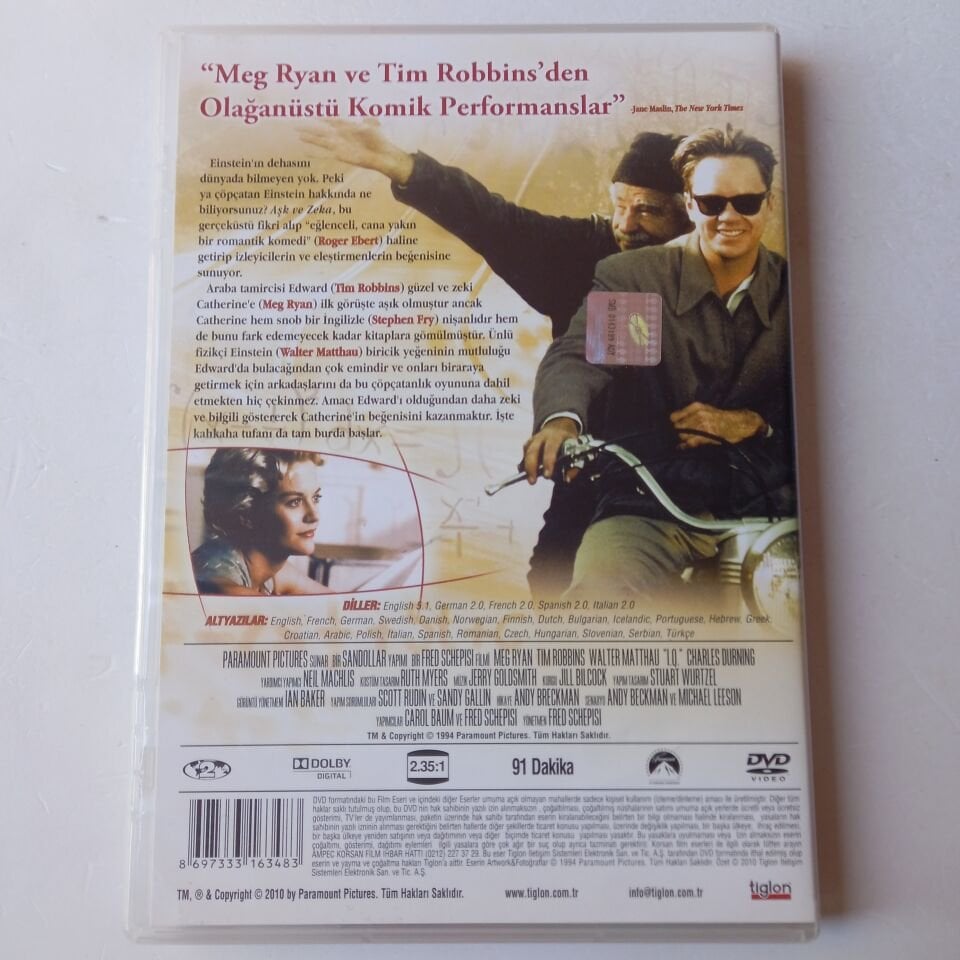 AŞK VE ZEKA / I.Q. - MEG RYAN, TIM ROBBINS - DVD 2.EL