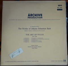BACH: THE ART OF FUGUE, HELMUT WALCHA - LP 2.EL
