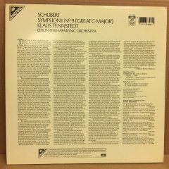 SCHUBERT SYMPHONY NO 9 KLAUS TENNSTEDT BERLIN PHIL. 2.EL PLAK