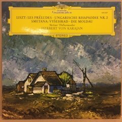 LISZT PRELUDES HUNGARIAN RHAPSODY / SMETANA DIE MOLDAU BERLIN KARAJAN 2.EL PLAK