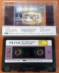 TESLA - THE GREAT RADIO CONTROVERSY (1991) MMY CASSETTE MADE IN TURKEY ''USED'' PAPER LABEL