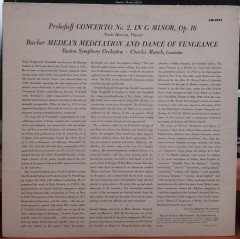 PROKOFIEFF: PIANO CONCERTO NO.2, BARBER: MEDEA'S MEDITATION, NICOLE HENRIOT, BOSTON SYMPHONY, CHARLES MUNCH - PLAK 2.EL